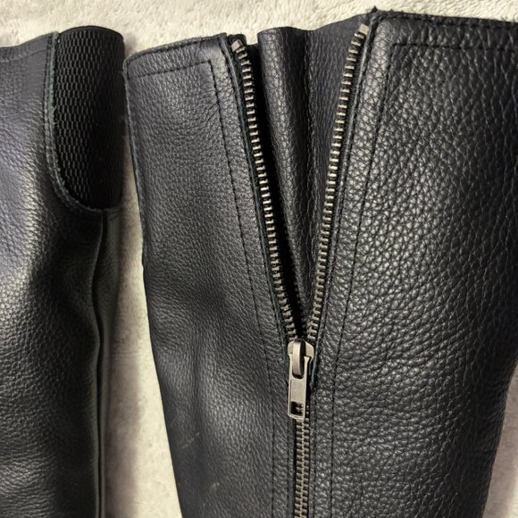 BOC Black Leather Boots Women's 9, Buckle detail, full zip inside leg - Picture 5 of 13